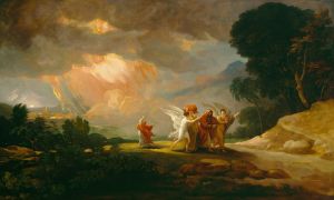 Lot Fleeing from Sodom