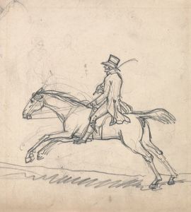Rider Galloping to Left