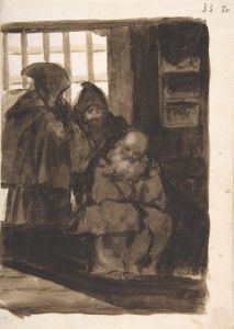 Monks in an interior