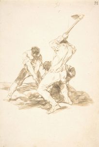 Three men digging