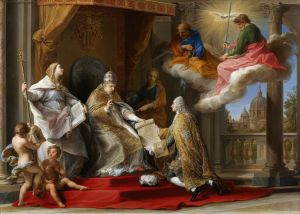 Pope Benedict XIV Presenting the Encyclical Ex Omnibus to the Comte de Stainville, Later Duc de Choiseul