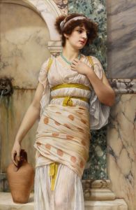 At the fountain
