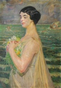 Woman by the sea