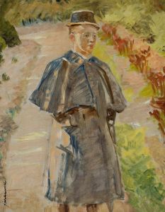Boy in the garden, sketch