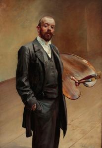Self-portrait with palette