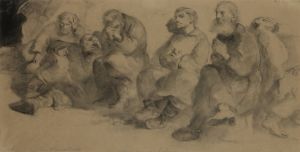 Study for the painting titled ‘Sunday in the mine’