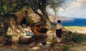 At the spring well