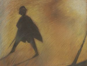 Het einde van een mooie dag – Figuur in tegenlicht