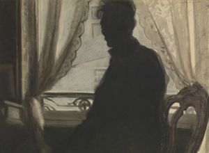 Silhouet van de schilder