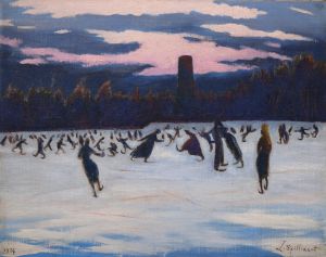 Les Patineurs au parc Marie-Henriette, Ostende