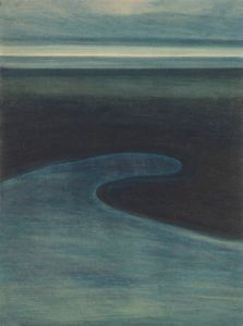 Strand bij laagtij