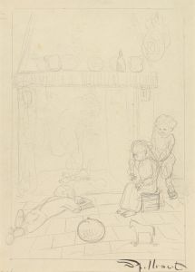 Les enfants pauvres devant l’âtre