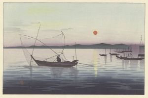 Boats and Setting Sun