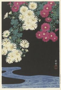 Chrysanthemums and Running Water