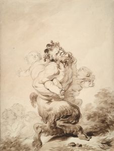 A Satyr Teased by Two Putti