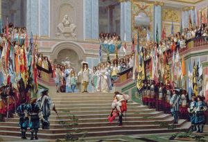 Reception of Le Grand Condé by Louis XIV at Versailles in 1674