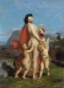 A Young Nymph Teased By Putti