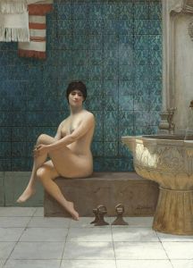 Baigneuse À La Piscine De Brousse