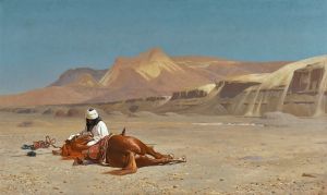 Rider and His Steed In The Desert