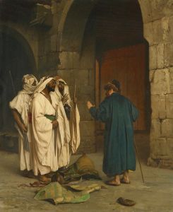 Old Jew with three Arabs