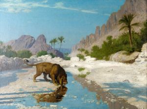Lion in the Desert