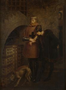 Louis XI of France visiting Cardinal Balue in his iron cage