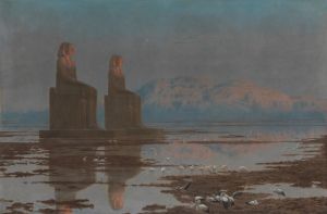 The Nile in flood, Thebes