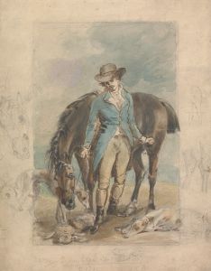 A Young Man with a Horse, with Studies of Hounds and Dead Hare