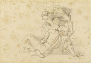 Deux hommes nus luttant