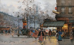 Boulevard Animé À Paris