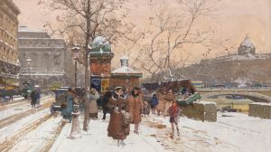 Quai de la Mégisserie sous la neige