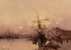 Port Breton au crépuscule