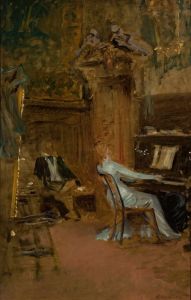 Concert in the living-room, sketch