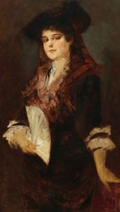 Portrait Of A Lady With A Fan
