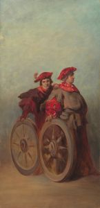 Entwurf zum Festzug 1879 – Zwei Wagnergesellen