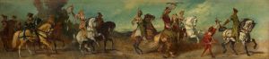 Entwurf zum Festzug 1879 – Die Falkenjagd