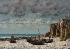 Boats on a Beach,Etretat