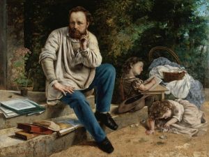 Pierre-Joseph Proudhon et ses enfants en 1853