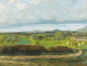 Landscape With Wall And Orchard
