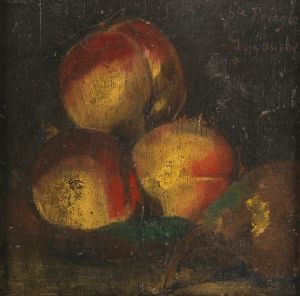 Nature Morte Aux Trois Peches Et A La Poire