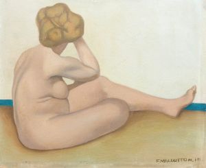 Baigneuse Assise Sur Le Sable