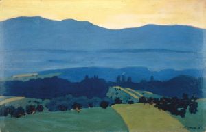 Landscape in the Jura Mountains near Romanel