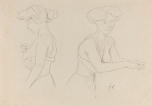Two Studies of a Woman Dressing