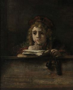 Titus at his desk