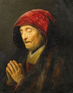 Old woman praying