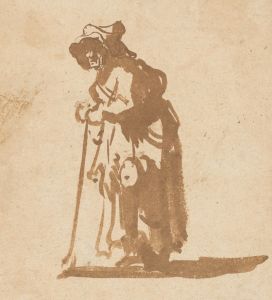 Beggar Woman Leaning on a Stick