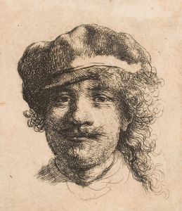 Rembrandt wearing a soft cap