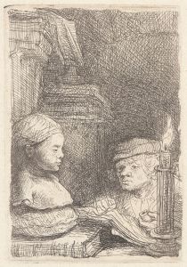Man Drawing from a Cast