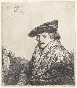 Young Man in Velvet Cap with Books beside Him