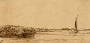 A Sailing Boat on a Wide Expanse of Water